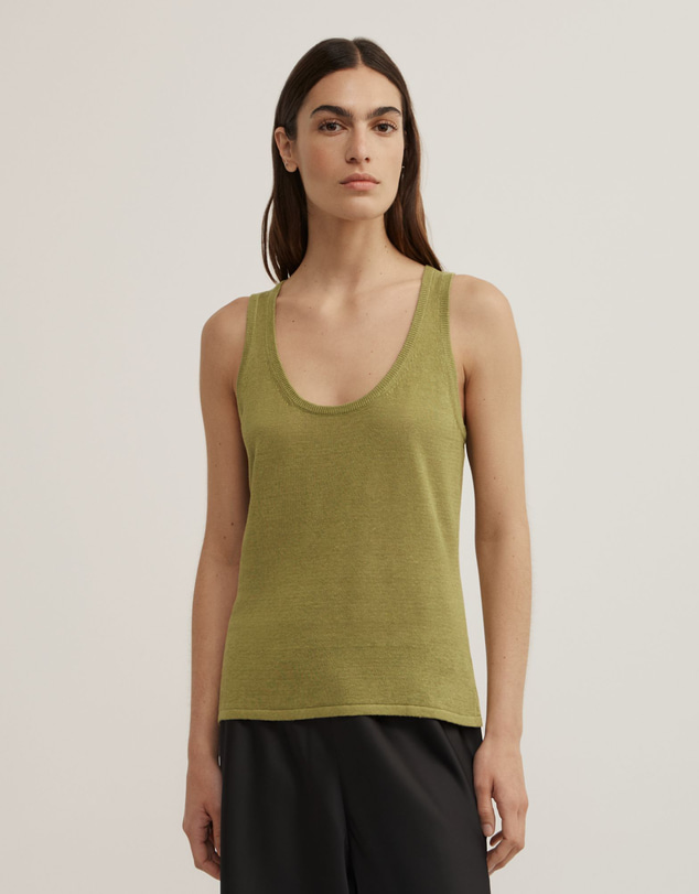Witchery - Linen Scoop Knit Tank