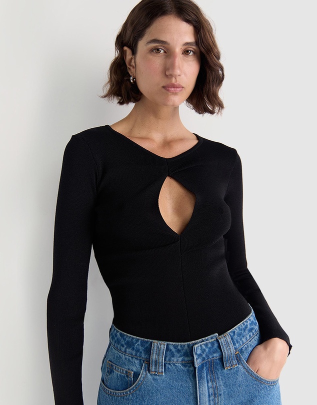 Staple the Label - Mira Twist Knit Top
