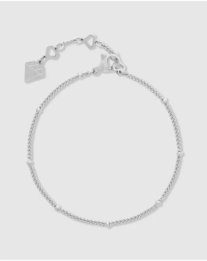 Wanderlust + Co - Beaded Silver Essential Chain Bracelet