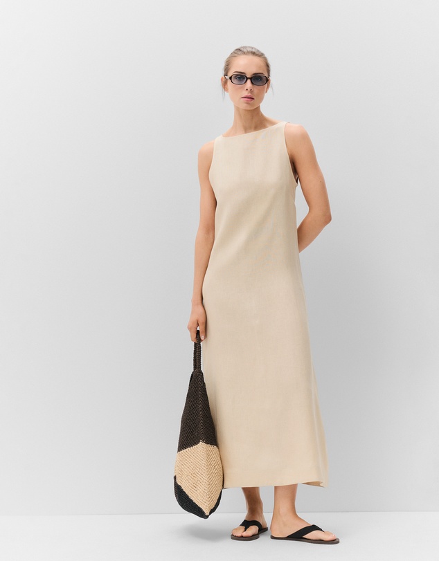 UNISON - Linen Sleeveless Maxi Dress