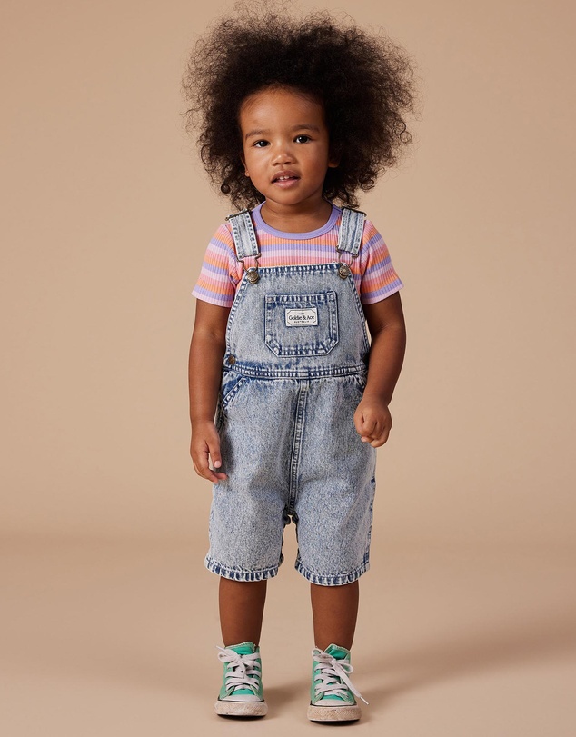 Goldie + Ace - BURTON VINTAGE WASHED DENIM OVERALLS