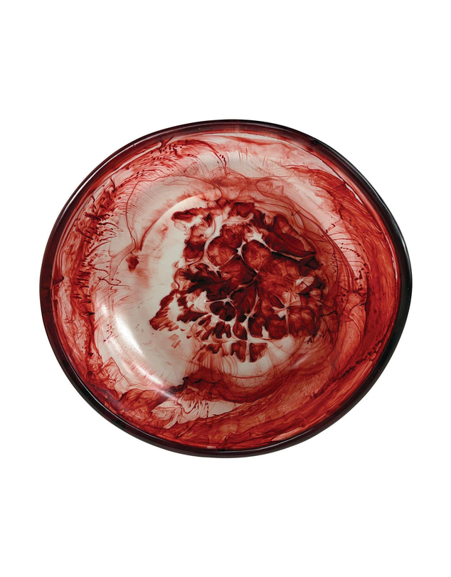 Urban Attitude - Urban Attitude JADE Medium Bowl Height 8cm highest, 5cm lowest, Width 27cm, Length 28cm - Berry Red