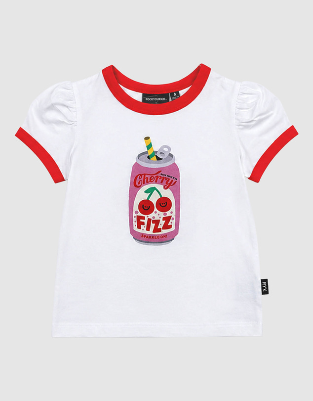 Rock Your Kid - Billie Ringer Tee in Strawberry Soda
