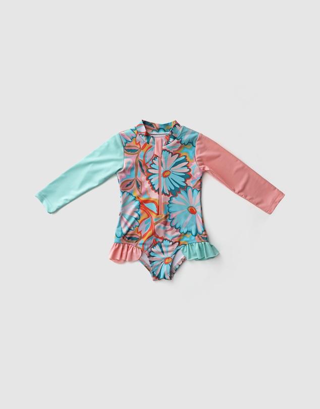 WITH LOVE FOR KIDS - Frills Long Sleeve Swimmers - Babies - Kids
