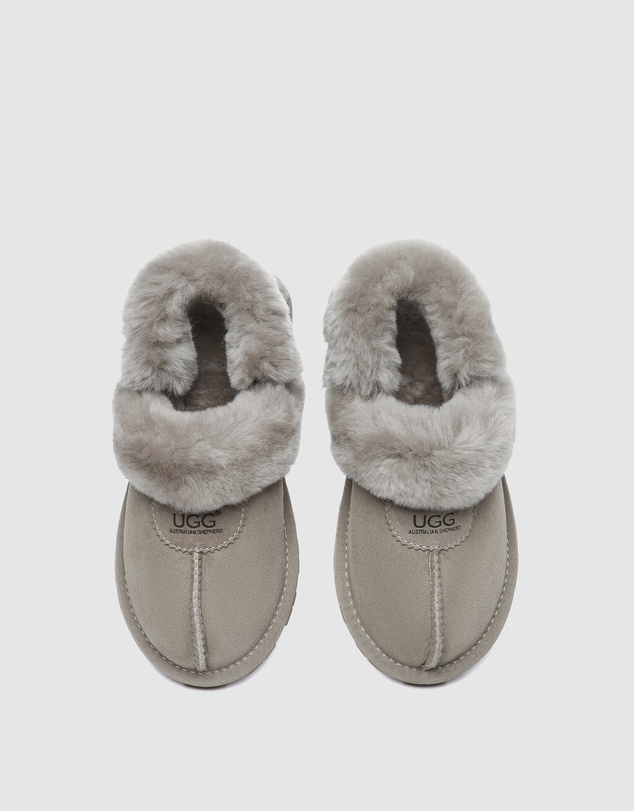 EVERAU - Australian Shepherd Ugg Waffle Fluffy Double Faced Sheepskin Upper House Shoes