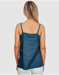 CAMIXA - CAMI-V linen Camisole Top
