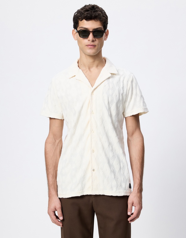 Scotch & Soda - Terry Jacquard Regular-Fit Short Sleeve Shirt