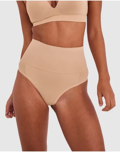 Bras N Things - Cooling Seamfree High Waist V-String - Nude 2