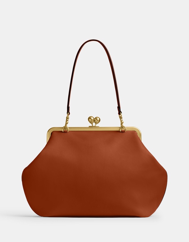 Coach - Glovetanned Leather Large Kisslock Frame Bag