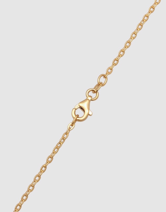Elli Jewelry - Necklace Circle Green Quartz 925 Sterling Silver Gold Plated
