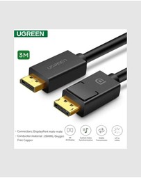 Ugreen - UGREEN DP 1.2 Male to Male Cable 3M 4K 60Hz Dual Display Support Gold-Plated