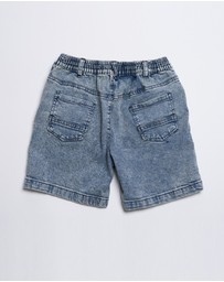 Stock & Co. - Axis Elastic Waist Stretch Denim Short - Youth