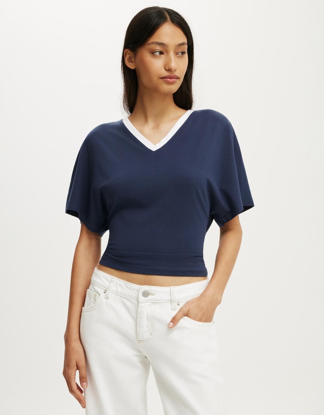 Cotton On - Blair Batwing V Neck Top