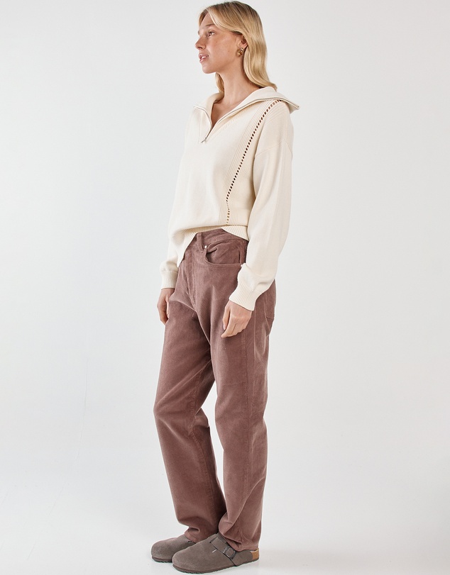 Sass - Esti Pointelle Zip Up Knit