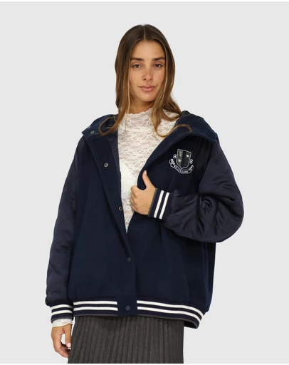 Belle & Bloom - Remix Bomber Varsity Jacket