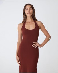 Forcast - Jolin Halter Neck Rib Dress