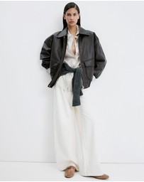 M.N.G - Suede Leather Ballet Flats