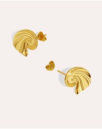 Ottoman Hands - Waterproof Wave Stud Earrings