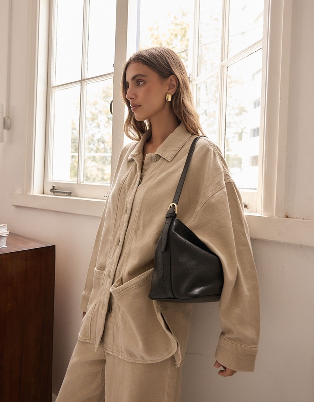 VESTIRSI - Eden Black Leather Shoulder Bag
