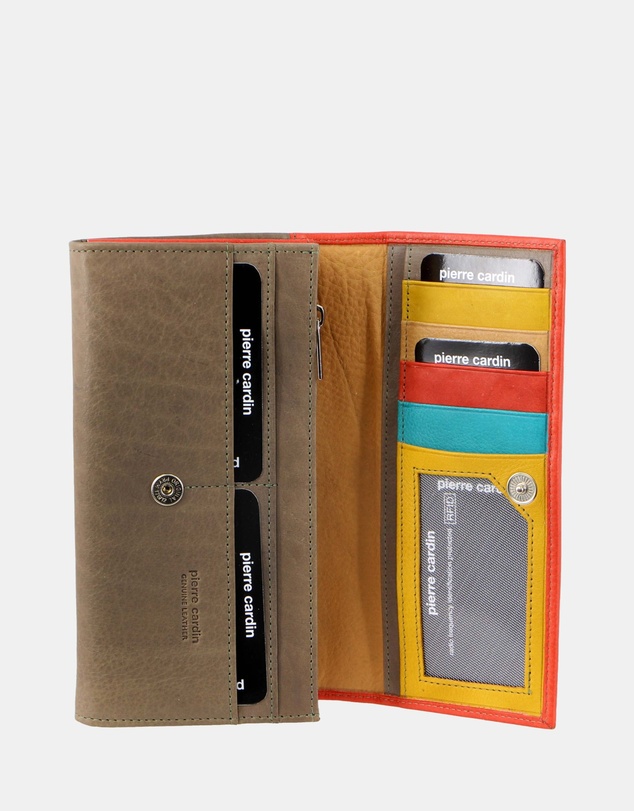 Pierre Cardin - Pierre Cardin Multi Colour Leather Ladies Wallet