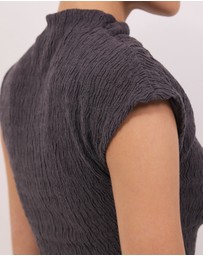 Calli - Grace High Neck Asymmetrical Top