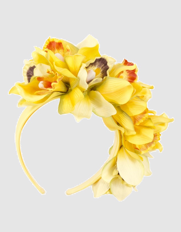 Max Alexander - Large Yellow Flower Headband Fascinator