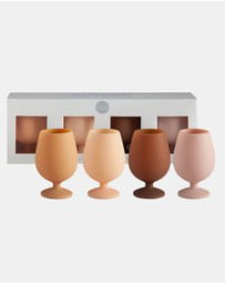 porter green - stemm silicone unbreakable wine glasses