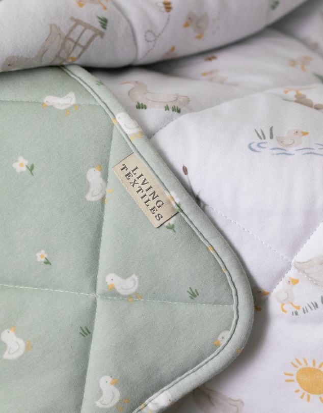 Living Textiles - Reversible Quilted Cot Comforter - Goosey Goosey