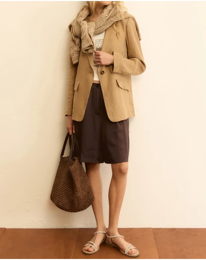 Emme - Ecru Linen Blazer