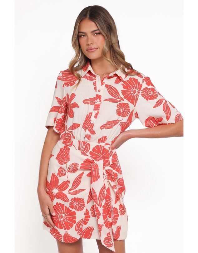 Petal & Pup - Leyton Mini Dress - Red Floral