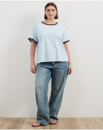 Atmos&Here Curvy - SS Ringer T-Shirt