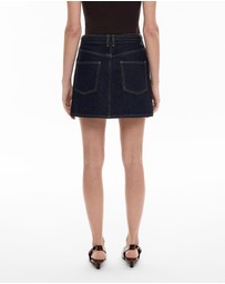 Witchery - Denim Belt Mini Skirt