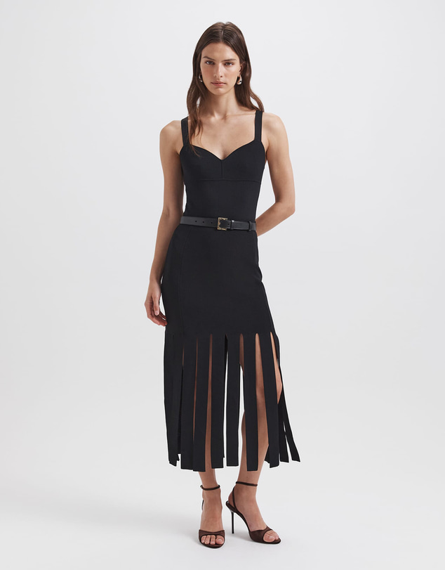 SABA - Mia Milano Panel Fringe Skirt