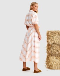 Binny - Rising Trot Maxi Shirt Dress