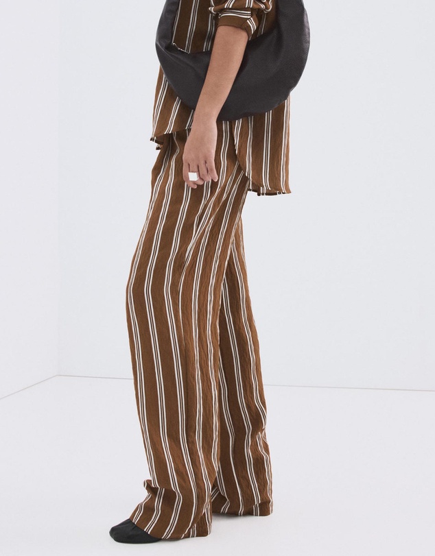 M.N.G - Pleated Striped Trousers