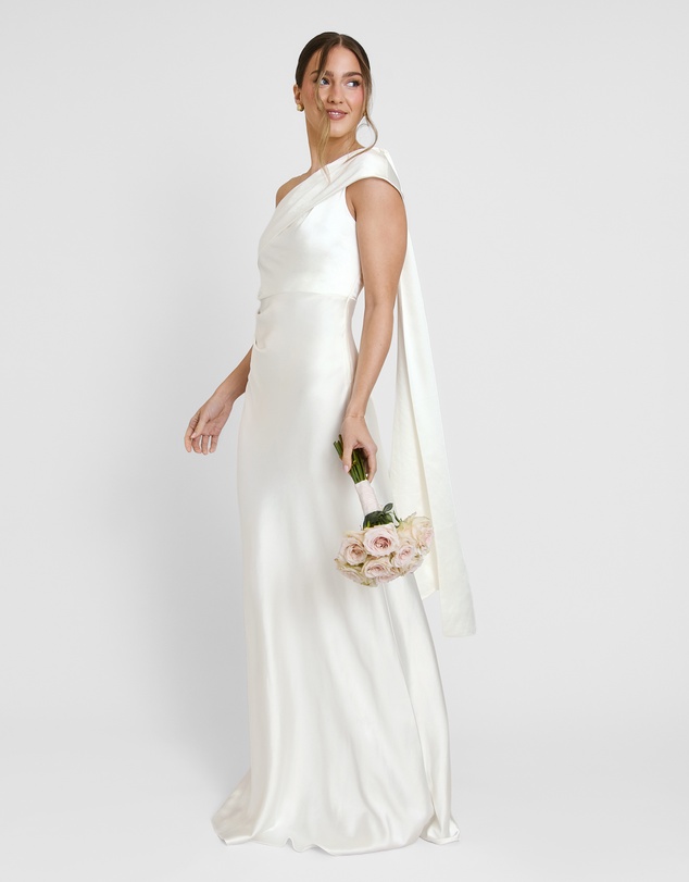 Six Stories - Drape One Shoulder Bridesmaid Dress