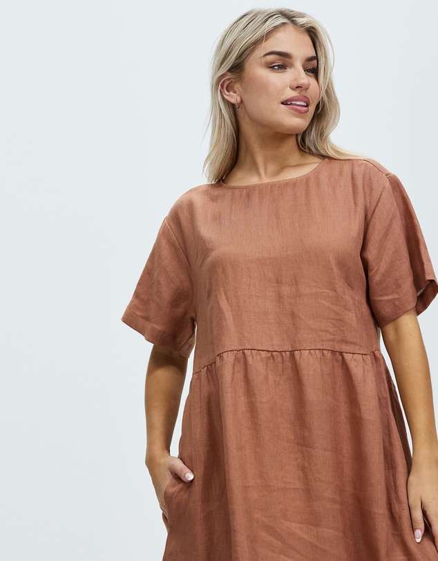 White By FTL - Zavi Linen Dress