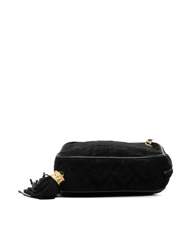 Pre-Loved by Azura Reborn - Pre-Loved CC Quilted Suede Diamon Tassel Bag