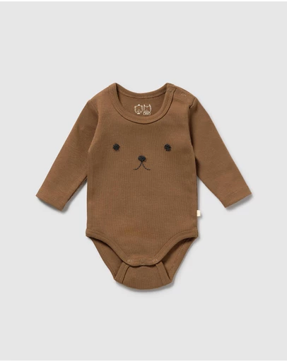 Wilson & Frenchy - Organic Rib Long Sleeved Bodysuit - Babies
