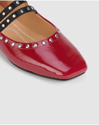 Rollie - Ballet MJ Square Toe Stud Flat