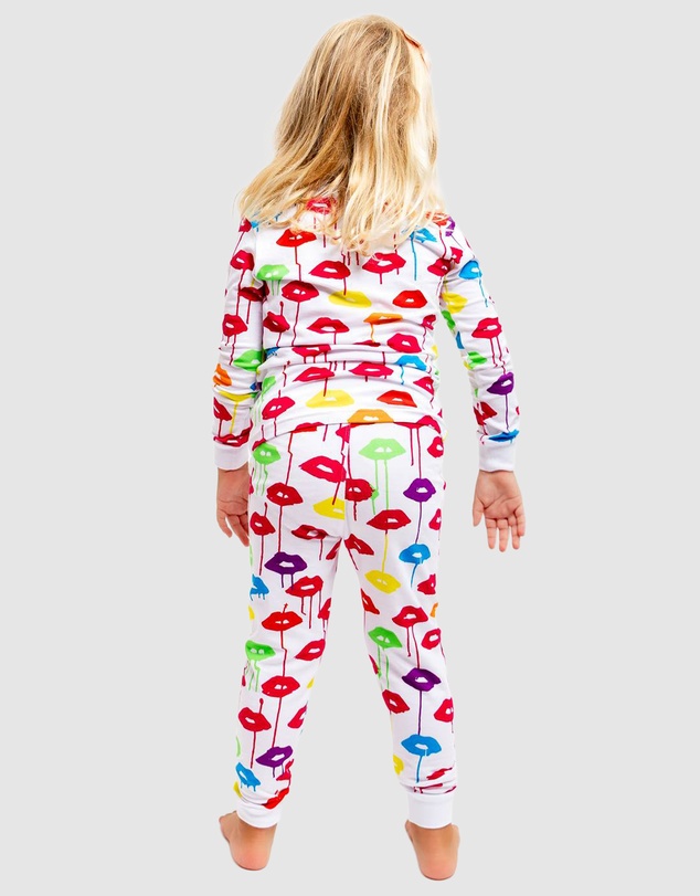 Sant And Abel - Kids Drawbertson Drippy Lips Long PJ Set
