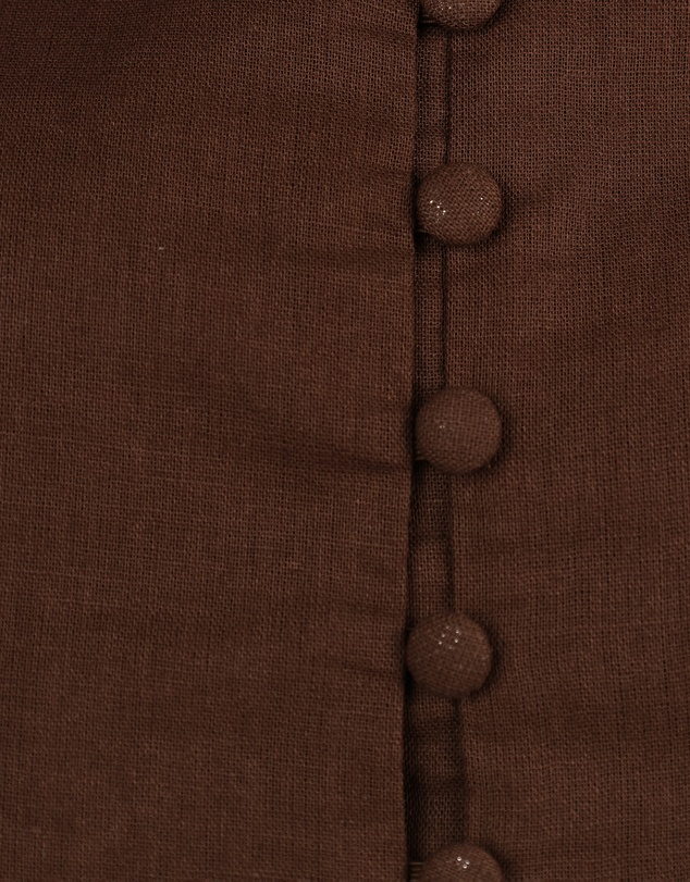 Petal & Pup - Daniella Linen Vest - Chocolate Brown