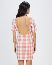 Honey and Beau - Barbie Pink Low Back Dress