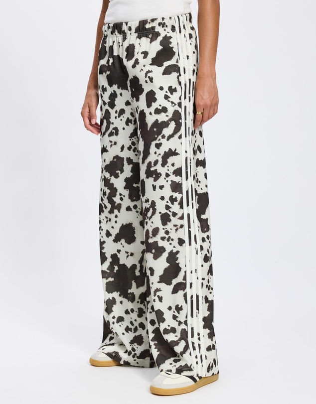 adidas Originals - Satin Cow Print Wide Leg Pants