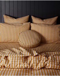 Mosey Me - Mango Seersucker Euro Pillowcase Set