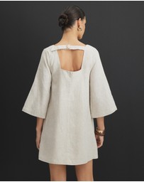 AERE - Nora Linen Mini Shift Dress