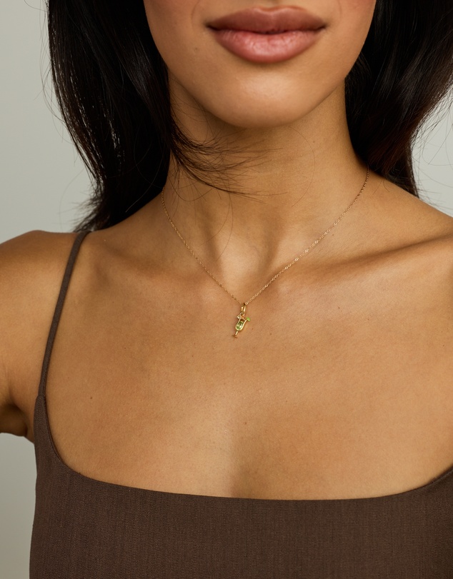 Michael Hill - Lemon Quartz & Garnet Piña Colada Cocktail Pendant in 18kt Gold Vermeil