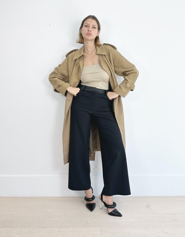 Cirkular - Pre-Loved - Oroton Gaberdine Twill Weave Trench