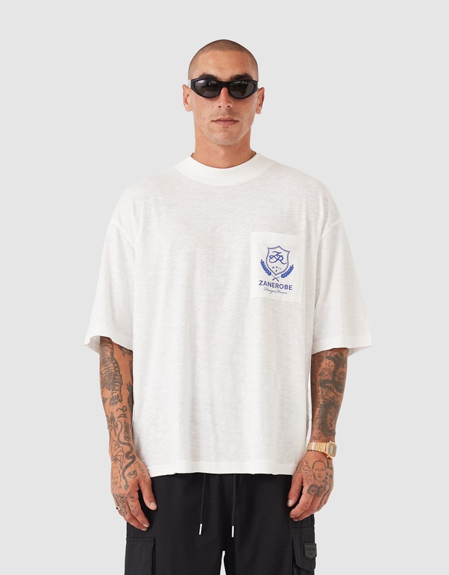Zanerobe - Crest Slub Flow Tee Vintage White