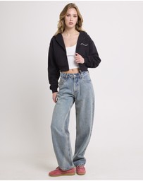 Subtitled - Hawaii Route 94 Cropped Zip Hoodie